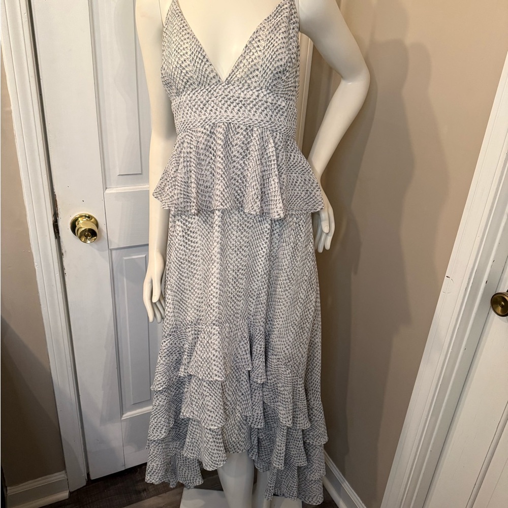 Buddy Love Gray Patterned High Low Dress